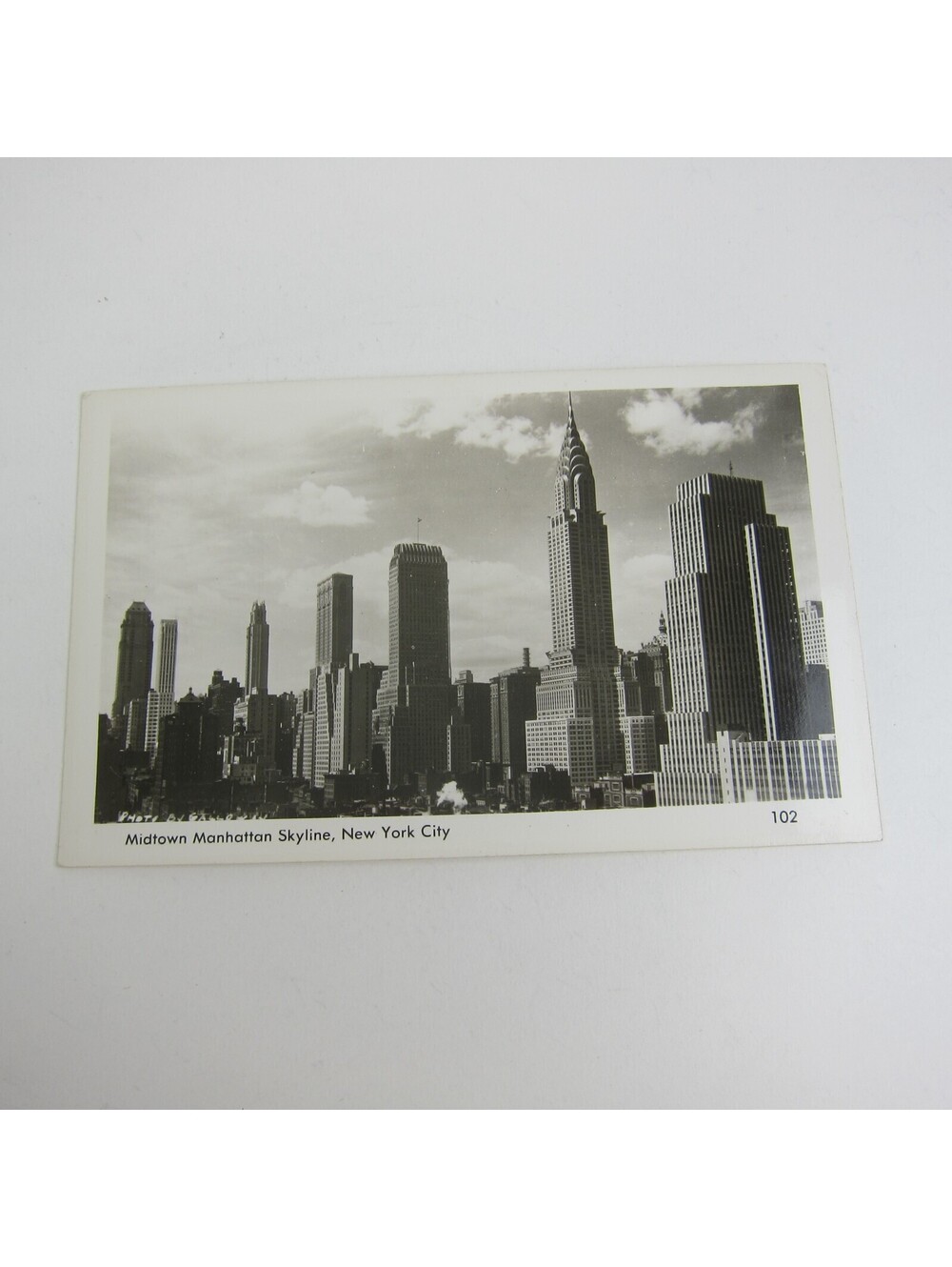 Real Photo Postcard RPPC New York City Midtown Manhattan Skyline Vintage RARE